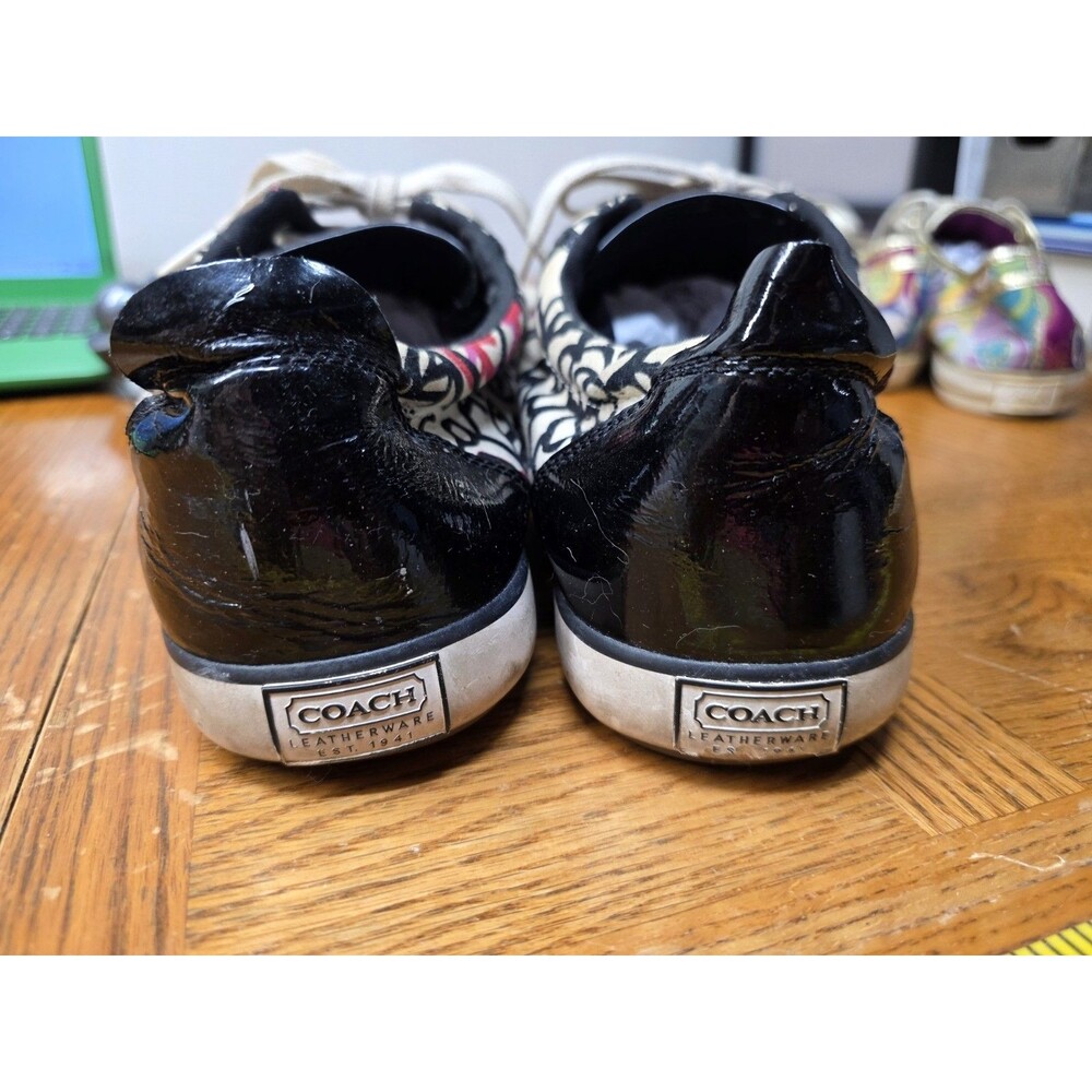 Coach Women's Barrett Poppy Canvas Shoes Sneakers Floral Women's Size 11B - Picture 3 of 16
